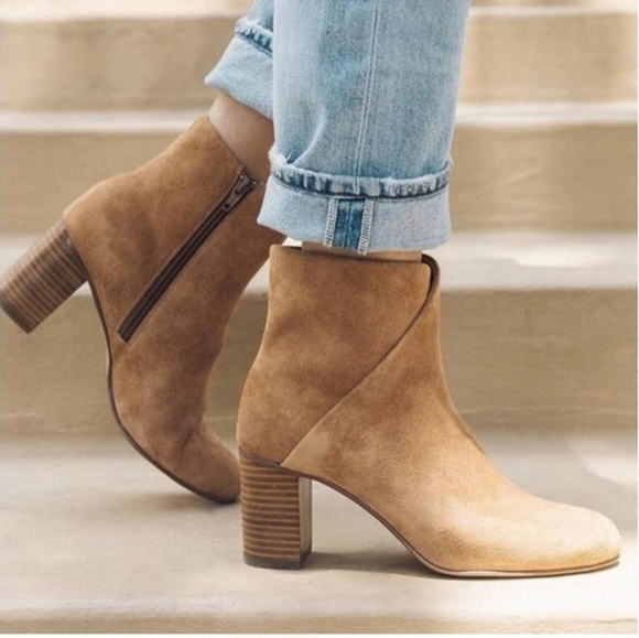 Soludos Midheel Venetian Tan Suede Leather Size 7 - Picture 2 of 10